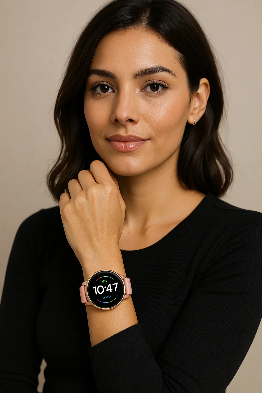 Eine Frau  mit Apple Watch für Damen